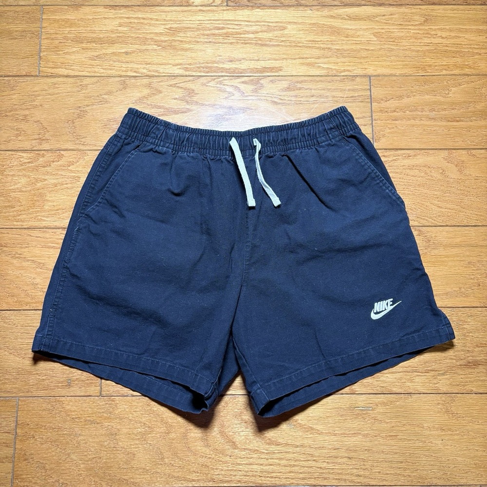 Nike Sportswear Club Men's Woven Flow Shorts Black 100% Cotton Size Small